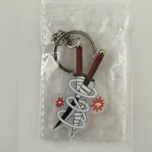 Anime Demon Slayer Tengen Uzui Dual Blade Keychain - Sound Breathing